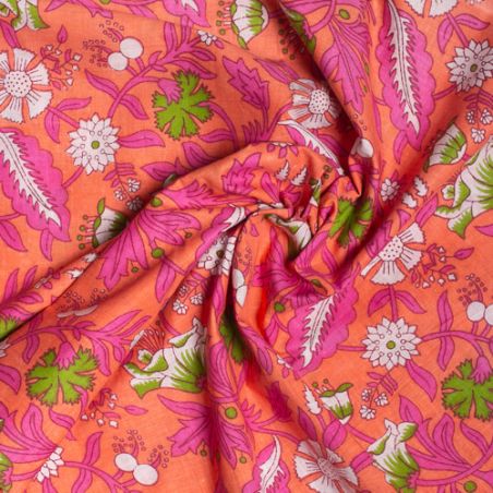 Tissu Block Print Indien Lotiya