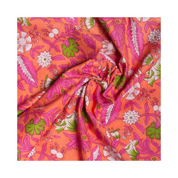 Tissu Block Print Indien Lotiya