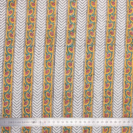 Tissu Block Print Indien Mathar