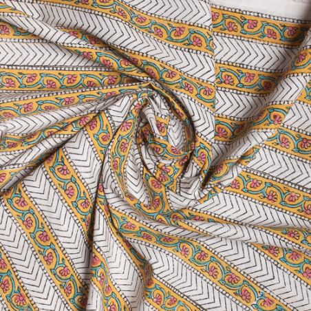 Tissu Block Print Indien Mathar