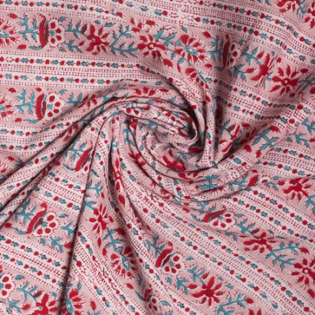 Tissu Block Print Indien Jam