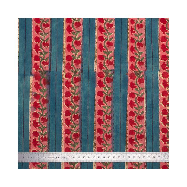 Tissu block print indien Bérasia