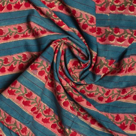 Tissu block print indien Bérasia