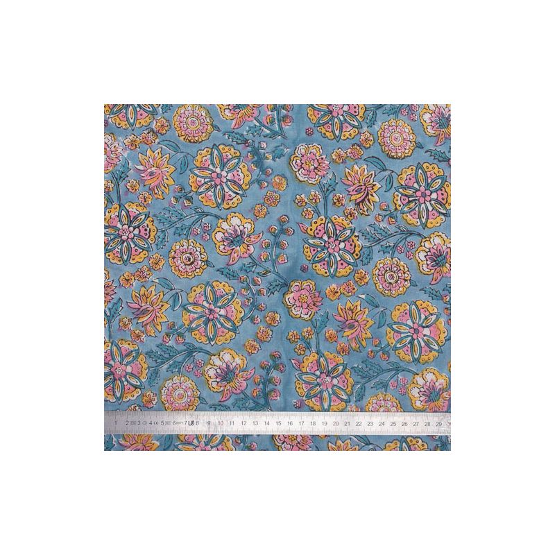 Tissu block print indien Chintamani