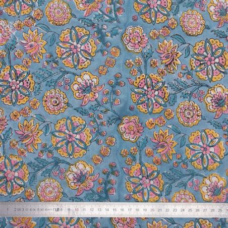 Tissu block print indien Chintamani
