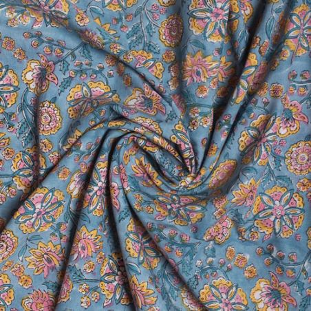 Tissu block print indien Chintamani