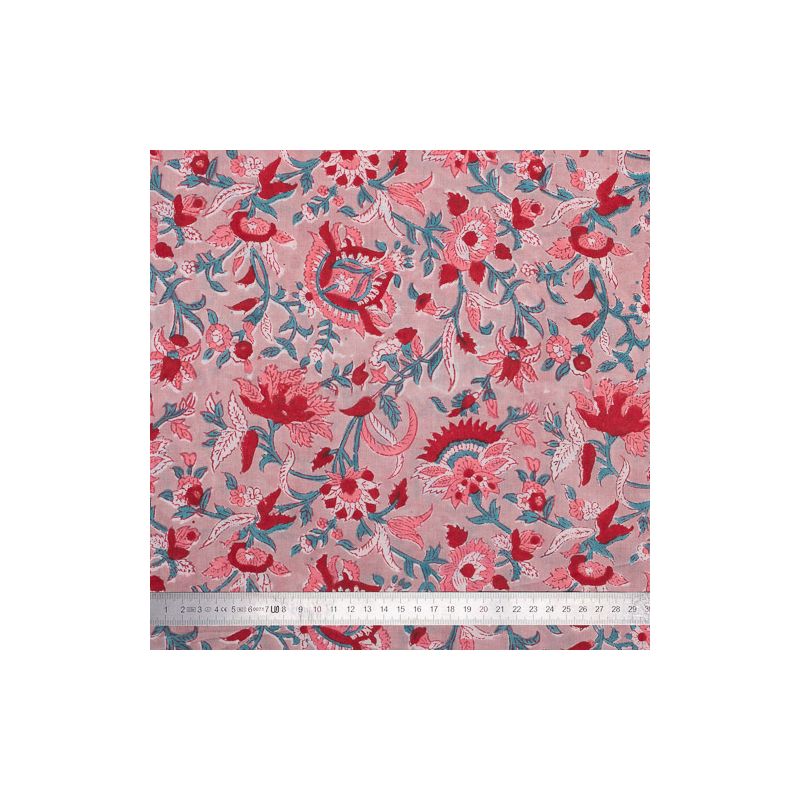 Tissu block print indien Wasali