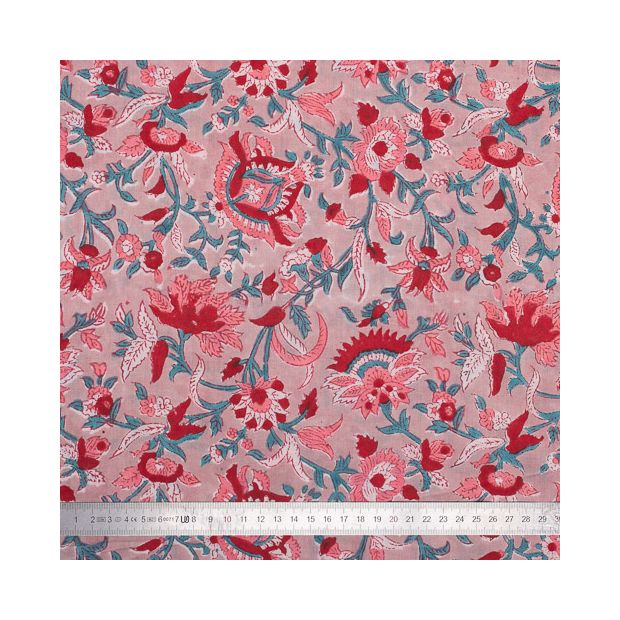 Tissu block print indien Wasali