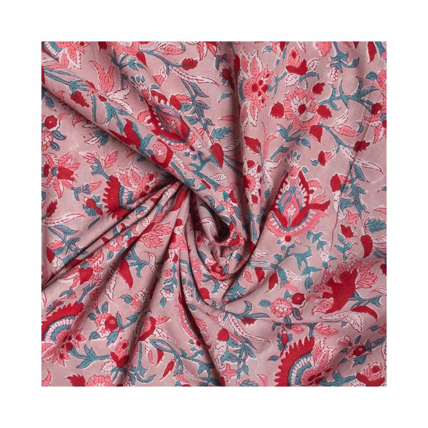Tissu block print indien Wasali