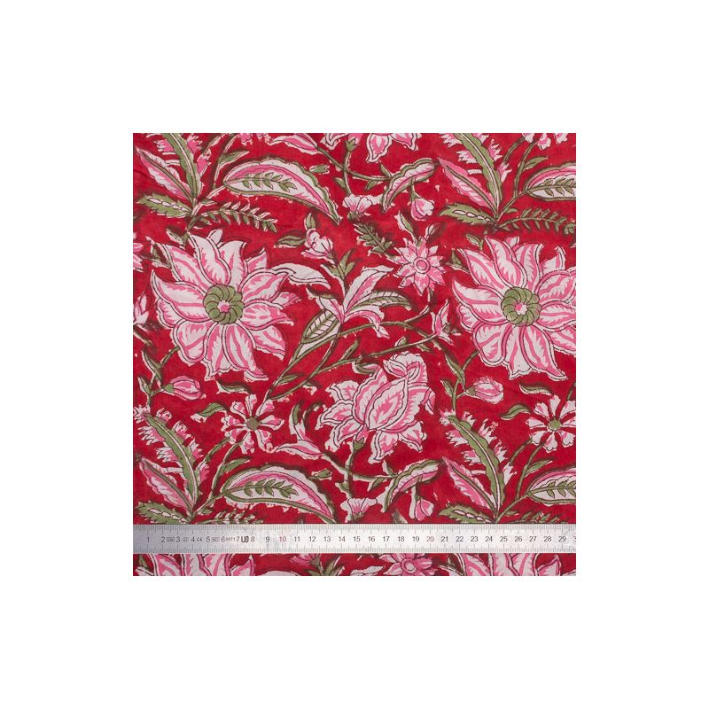 Tissu block print indien Vidisha