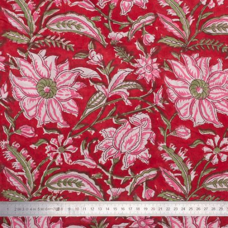 Tissu block print indien Vidisha