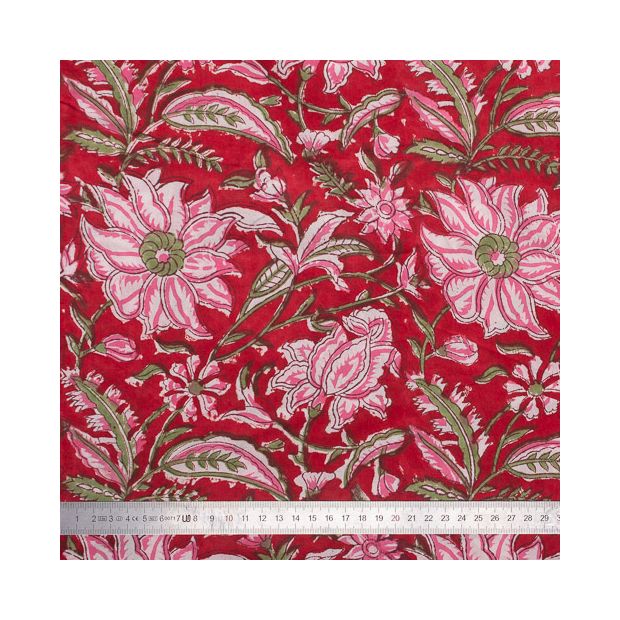 Tissu block print indien Vidisha