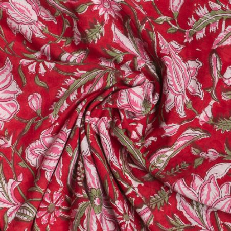 Tissu block print indien Vidisha