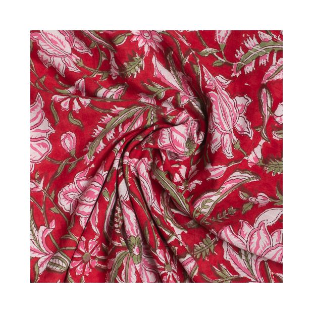 Tissu block print indien Vidisha