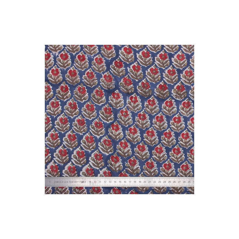 Tissu block print indien Varanasi