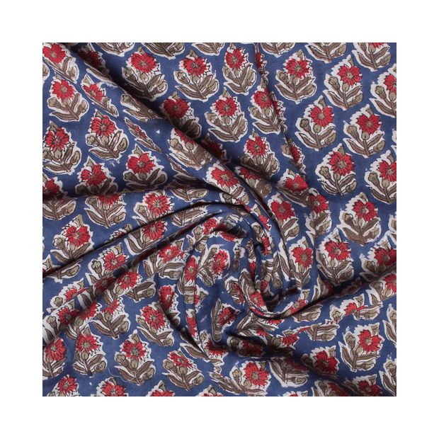 Tissu block print indien Varanasi