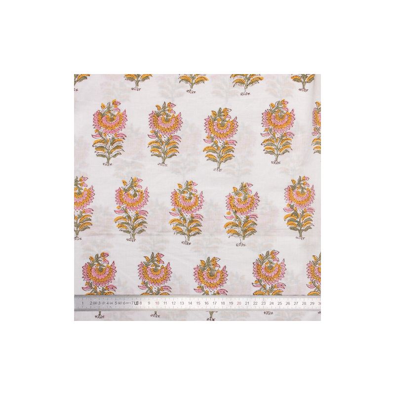 Tissu block print indien Manoli