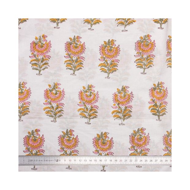 Tissu block print indien Manoli