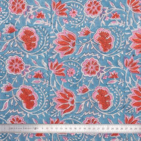Tissu block print indien Kasheli