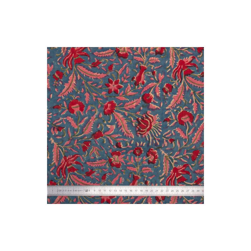 Tissu block print indien Kasara