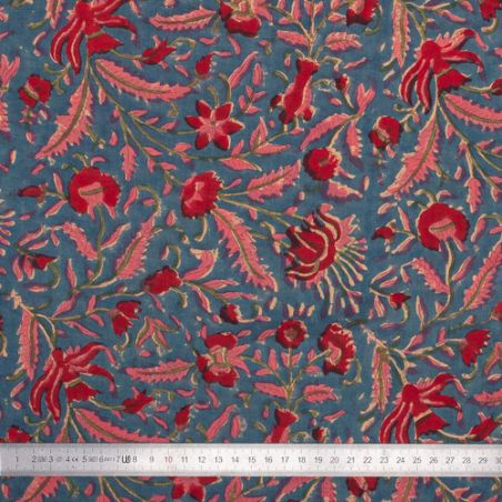 Tissu block print indien Kasara