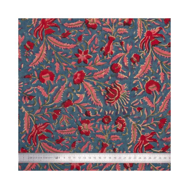 Tissu block print indien Kasara