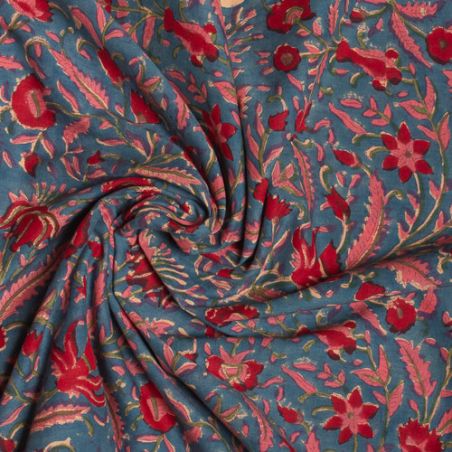 Tissu block print indien Kasara