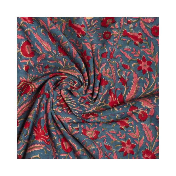 Tissu block print indien Kasara