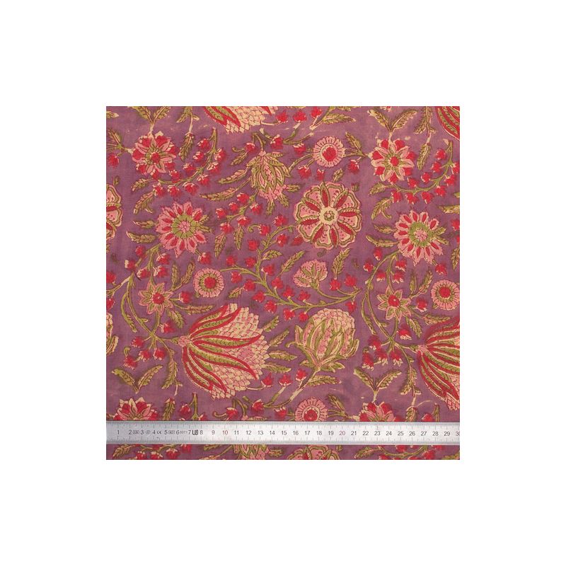 Tissu block print indien Bisanda
