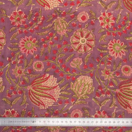 Tissu block print indien Bisanda