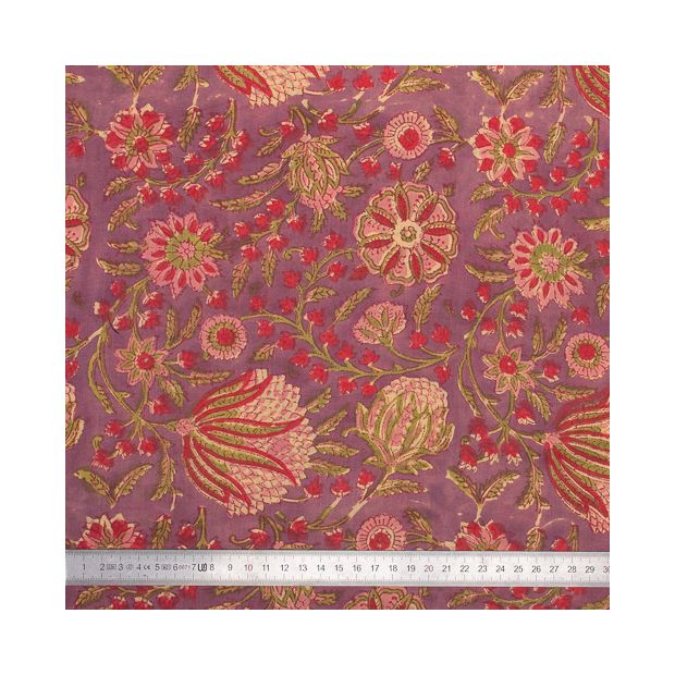 Tissu block print indien Bisanda