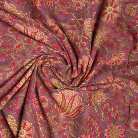 Tissu block print indien Bisanda