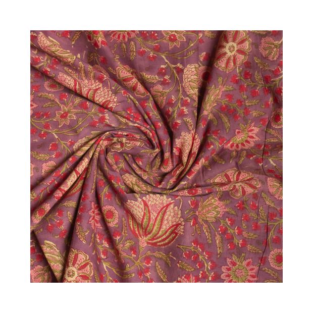Tissu block print indien Bisanda