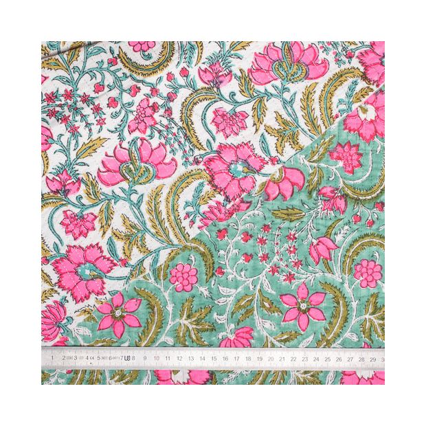 Tissu indien coton matelassé Tijara