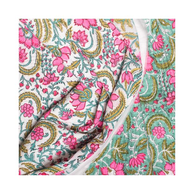 Tissu indien coton matelassé Tijara