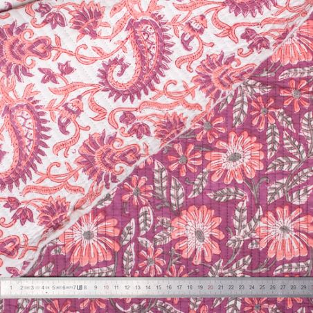 Tissu indien coton matelassé Bânsvâra