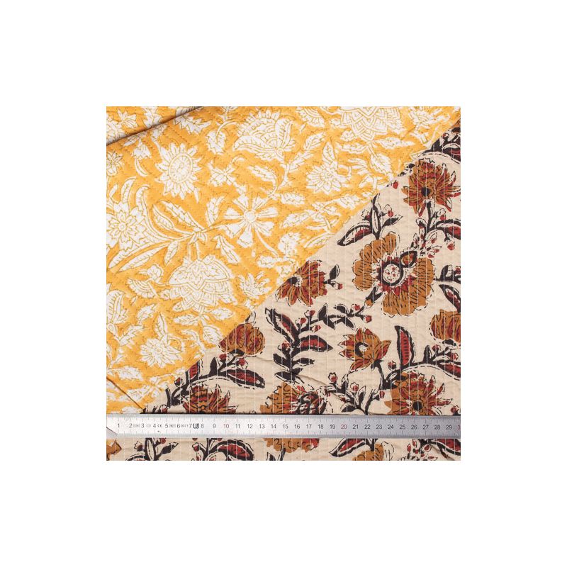 Tissu indien coton matelassé Amber