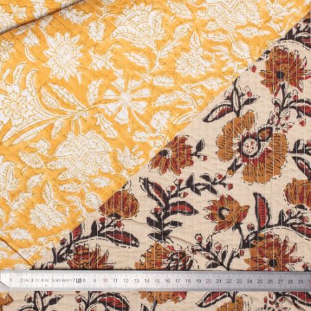 Tissu indien coton matelassé Amber