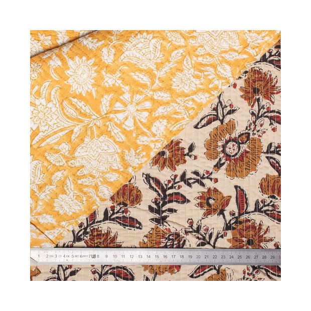 Tissu indien coton matelassé Amber