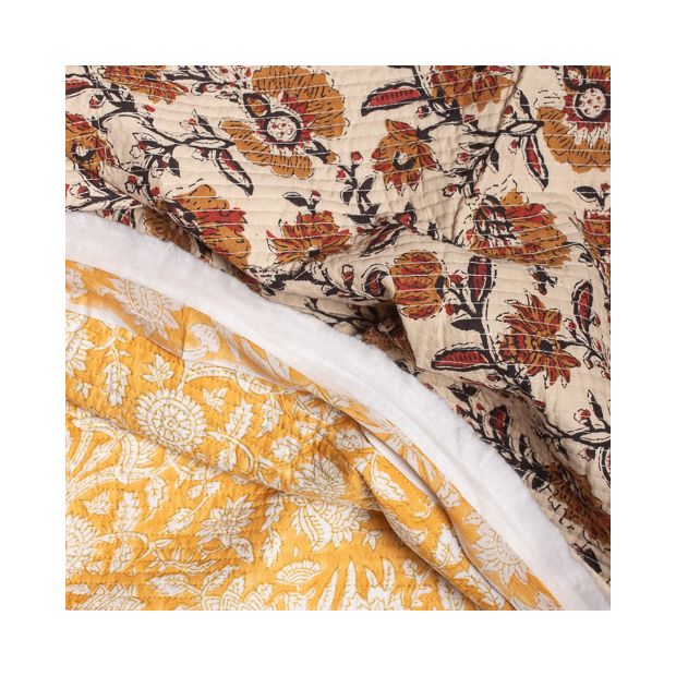 Tissu indien coton matelassé Amber