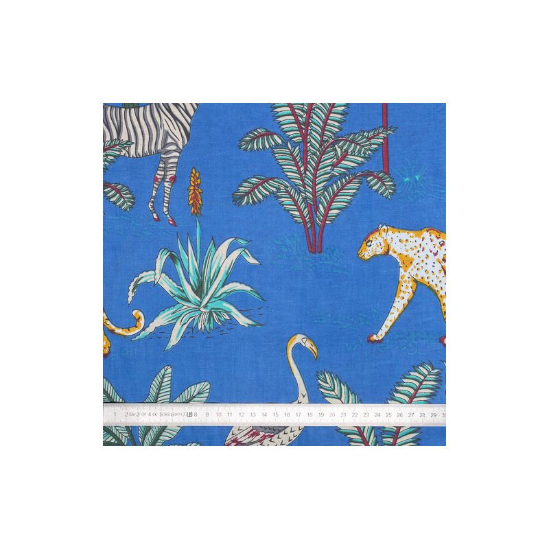Tissu coton Savanna bleu