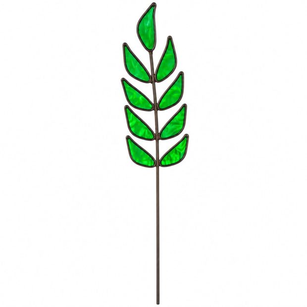 copy ofFeuillage vitrail Frêne vert bouteille
