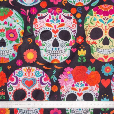 Tissu coton Calavera