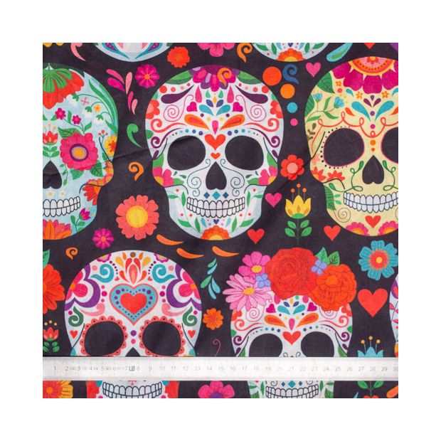 Tissu coton Calavera