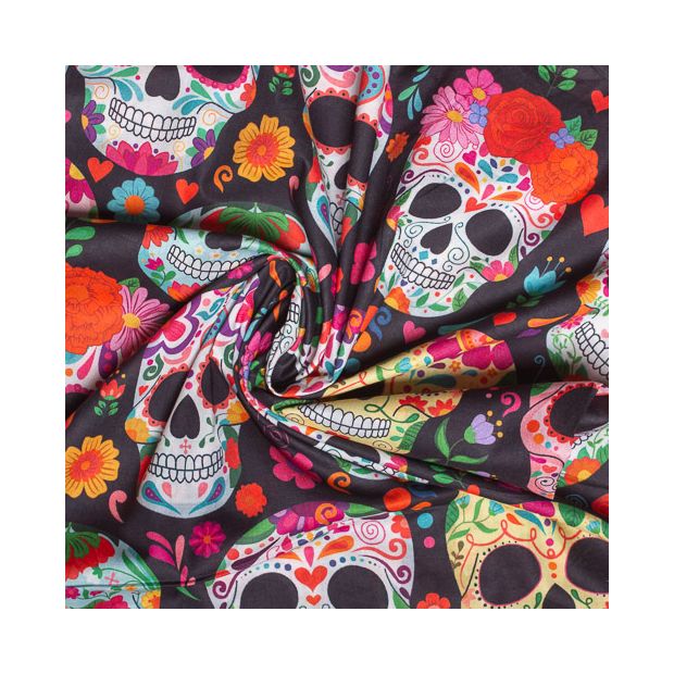 Tissu coton Calavera