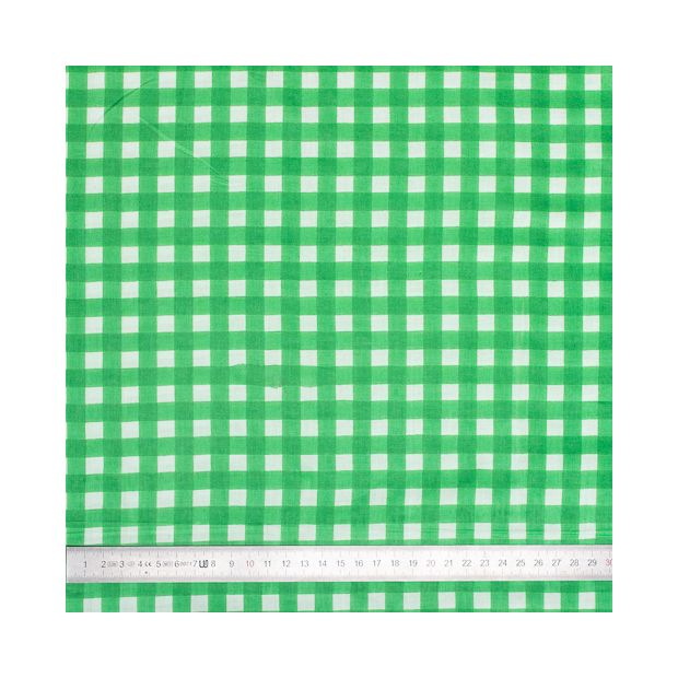 Tissu coton Vichy vert menthe