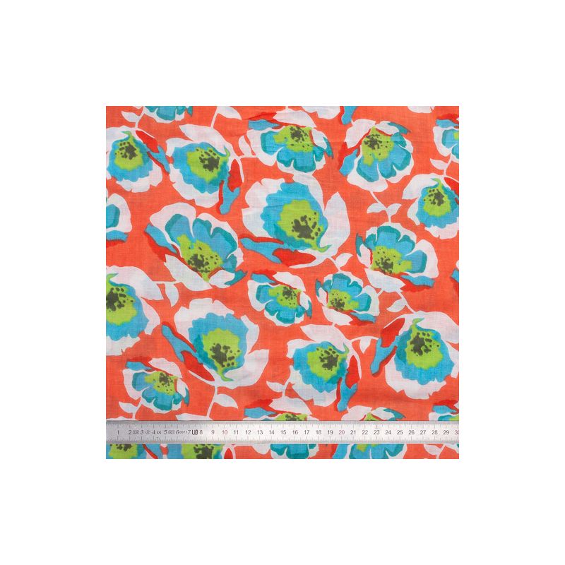 Tissu coton Plumbago