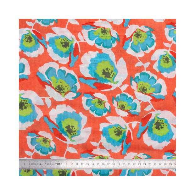 Tissu coton Plumbago