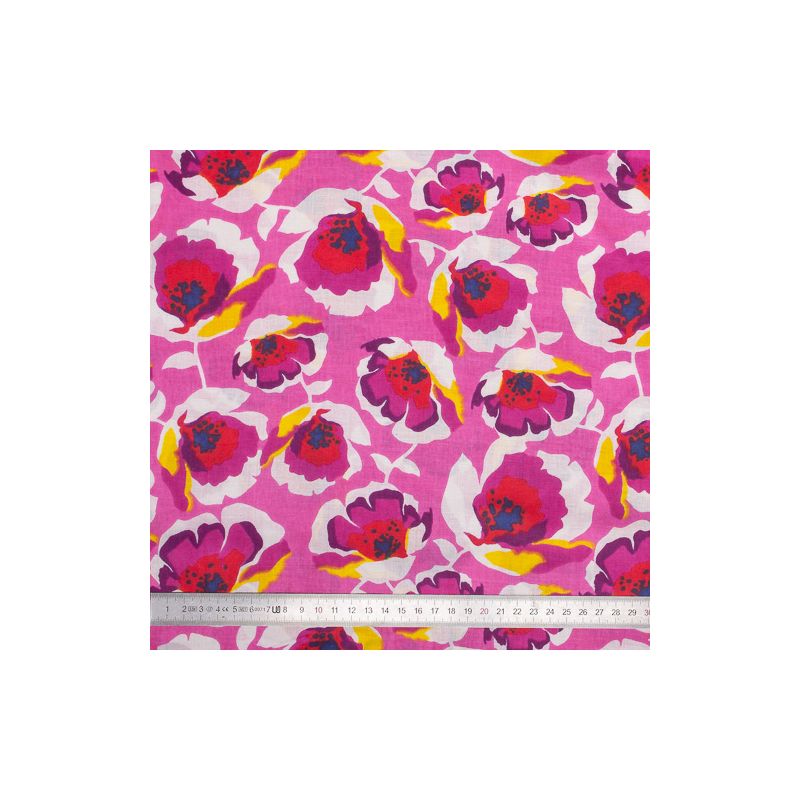 Tissu coton Hibiscus