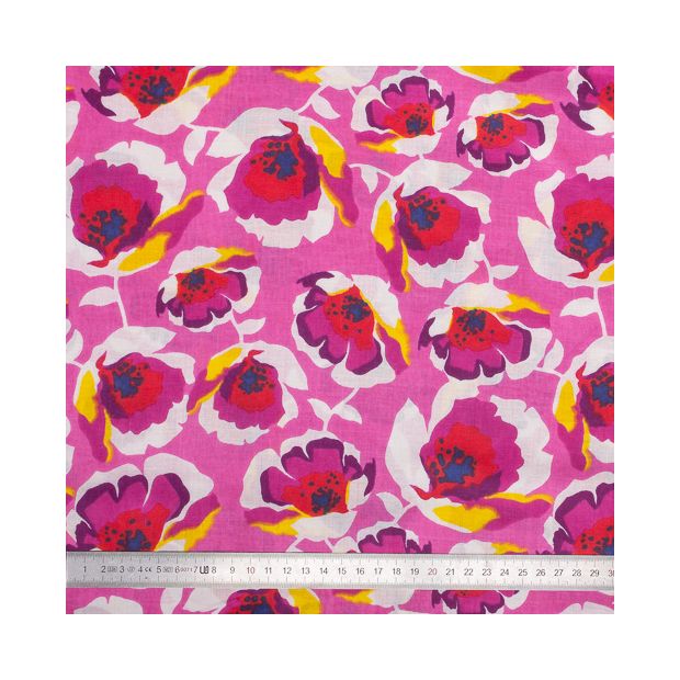 Tissu coton Hibiscus